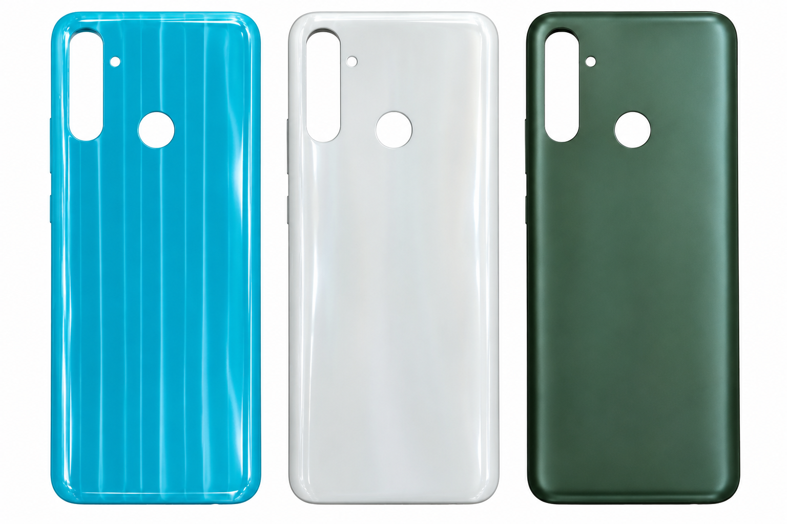 Compatible Replacement for Realme 6i / Narzo 10 Back Panel – White, Green & Blue